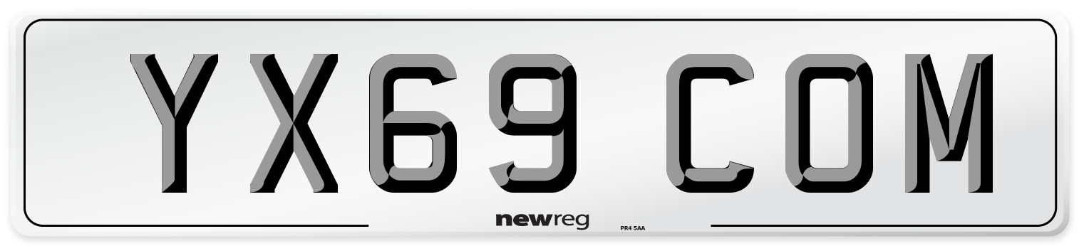 YX69 COM Number Plate from New Reg